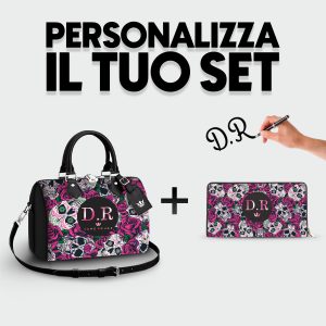 Set Bauletto + Portafoglio Personalizzato Roseskull