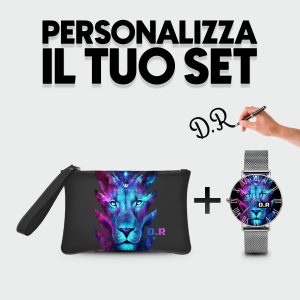 Set Pochette Smash + Meta Watch Personalizzato Leone Alfa