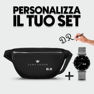 Set Marsupio + Meta Watch Personalizzato Black Cassic