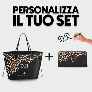et Princess Bag + Portafoglio Personalizzato Leopard